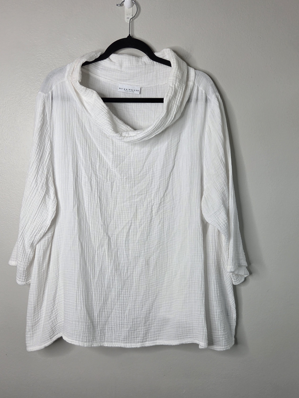 Bryn Walker Etta Crinkled Cotton Gauze Blouse